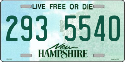 NH license plate 2935540