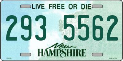 NH license plate 2935562
