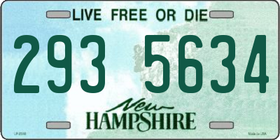 NH license plate 2935634