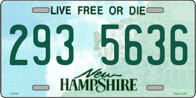 NH license plate 2935636