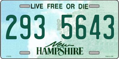 NH license plate 2935643