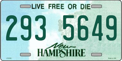 NH license plate 2935649