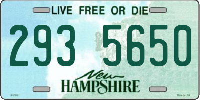 NH license plate 2935650
