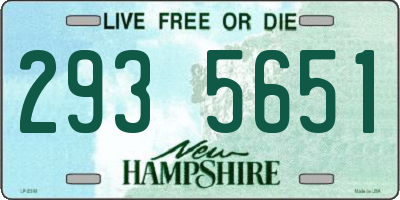 NH license plate 2935651
