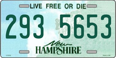 NH license plate 2935653