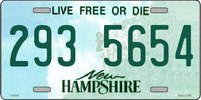 NH license plate 2935654
