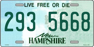NH license plate 2935668