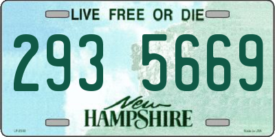 NH license plate 2935669