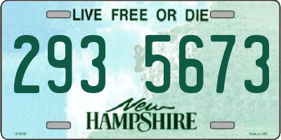 NH license plate 2935673