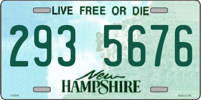 NH license plate 2935676