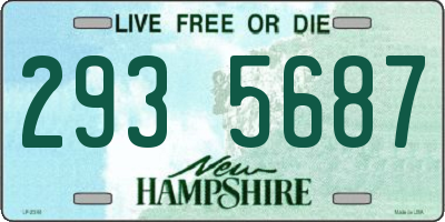 NH license plate 2935687