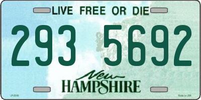 NH license plate 2935692