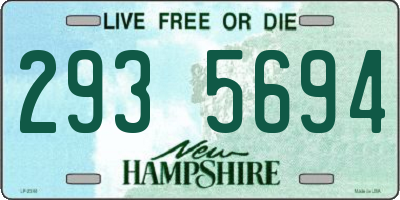 NH license plate 2935694