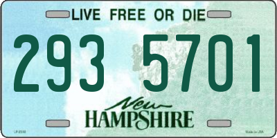 NH license plate 2935701