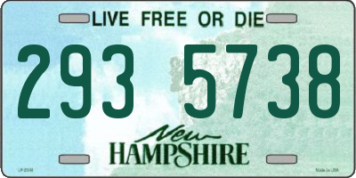 NH license plate 2935738