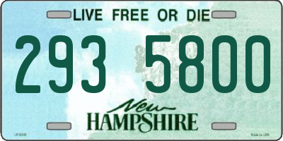 NH license plate 2935800