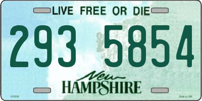 NH license plate 2935854