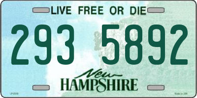 NH license plate 2935892