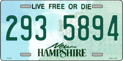 NH license plate 2935894