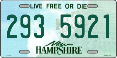 NH license plate 2935921