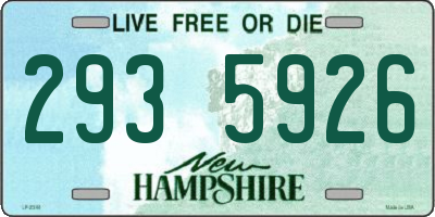NH license plate 2935926