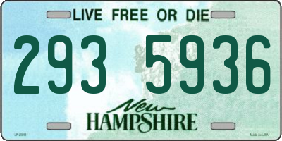 NH license plate 2935936