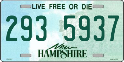NH license plate 2935937