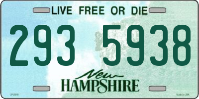NH license plate 2935938