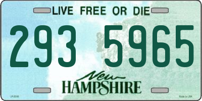 NH license plate 2935965
