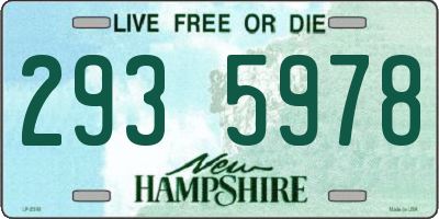 NH license plate 2935978