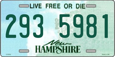NH license plate 2935981