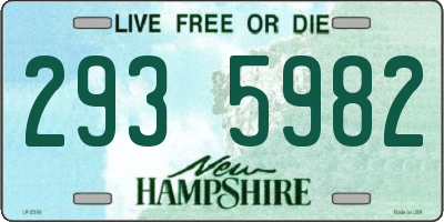 NH license plate 2935982