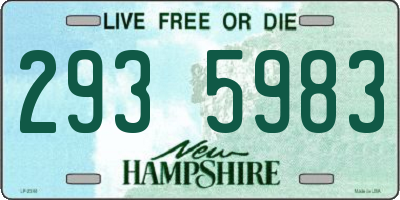 NH license plate 2935983