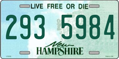 NH license plate 2935984
