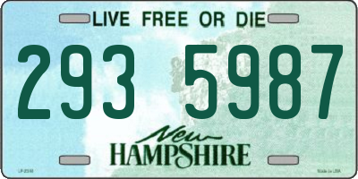 NH license plate 2935987