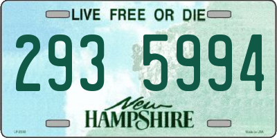 NH license plate 2935994