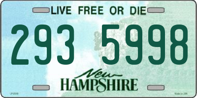 NH license plate 2935998