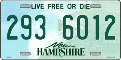 NH license plate 2936012