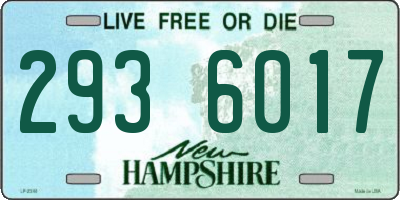 NH license plate 2936017