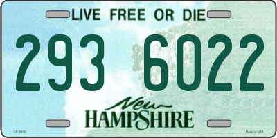 NH license plate 2936022