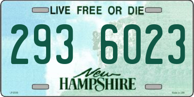 NH license plate 2936023