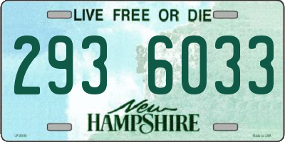 NH license plate 2936033