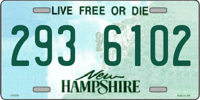 NH license plate 2936102