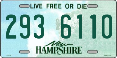 NH license plate 2936110