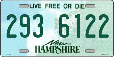 NH license plate 2936122