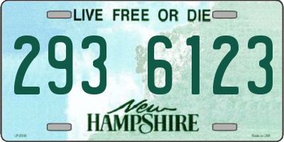 NH license plate 2936123