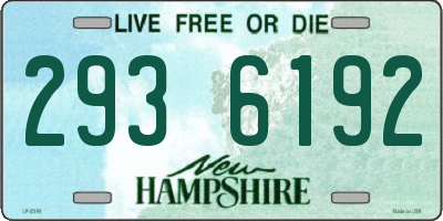 NH license plate 2936192