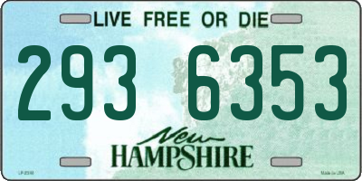 NH license plate 2936353