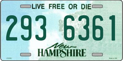 NH license plate 2936361