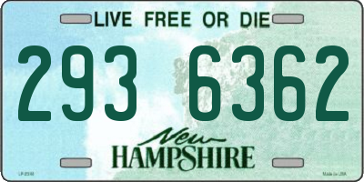 NH license plate 2936362